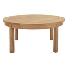 Modway - Marina Terrasse extérieure Teck Table basse ronde - Naturel-Teck de qualité A