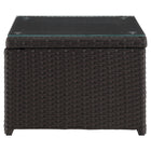 Manhattan Comfort - Ensemble de 3 : canapé 2 places et fauteuil lounge de patio moderne Menton avec table basse - marron et crème-Garantie limitée du fabricant de 30 jours