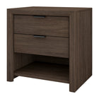 Hudson&Canal - Table de chevet rectangulaire Clarice - 24 po l - Chêne brun-Capacité de charge maximale : 22,7 kg (50 lb) pour le plateau supérieur, 4,5 kg (10 lb) pour l'étagère inférieure et 4,5 kg (10 lb) pour chaque tiroir