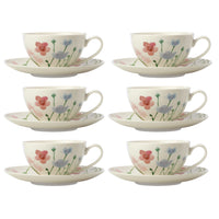 Maxwell & Williams - Wildwood Tasse à Thé et Soucoupe - 200 ml - Paquet de 6-Lave-vaisselle