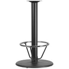 Flash Furniture Base ronde de table de restaurant de 24 po Pied central de 4 po de diamètre à hauteur du bar et anneau de pied-Base de table de restaurant