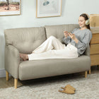 HOMCOM - Canapé 58 po pour chambre avec coussins - beige-Patins de protection en feutre pour préserver l’aspect de vos sols 