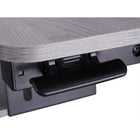 Rocelco - Rehausseur de bureau ajustable de luxe extra-large de 37" assis-debout - Gris-Grande surface de travail: le bureau de 37,5 po de largeur sur 20,5 po de profondeur peut contenir jusqu'à deux moniteurs de 32 po et le plateau de clavier rétractable de 29 po de largeur sur 11,5 po de profondeur peut contenir un ordinateur portable si nécessaire