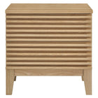 Modway - Render Deux tiroirs Table de chevet, Chêne-Pieds en bois effilés