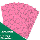 JAM Paper Sceaux autocollants ronds, 1 1/2 po, rose éclatant, 360/paquet-Rose