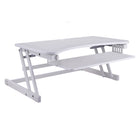 Rocelco – Plateforme réglable DADR de luxe, très large, pour bureau assis/debout, 37 po, blanc (DADR-W)-Support de bureau à hauteur réglable, pour 2 ou 3 moniteurs