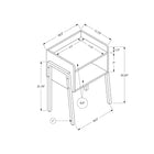 Monarch Specialties - 3590 Table D'Appoint - 23 po H/Marbre Noir/Metal Noir-5