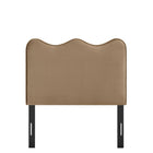 Modway - Athena Velours de performance résistant aux taches Tête de lit jumelée, Taupe-Assemblée requise