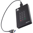 Apricorn - Aegis Fortress L3 FIPS 140-2 Niveau 3 Disque dur portable chiffré de 1 To - noir-Le Fortress L3 n’a pas de code PIN par défaut prédéfini d’usine. Avec l’inscription forcée, l’administrateur doit établir un NIP suffisamment complexe avant que l’appareil puisse être configuré ou utilisé.