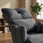 HOMCOM - Chaise de bureau ergonomique inclinable avec tissu flanelle neige - gris foncé-Dimensions totales : 28,7 po l x 28,7 po P x 43,7-46,9 po H (73 x 73 x 111-119 cm)