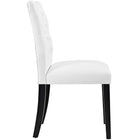 Modway - Duchess Vinyle Chaise à manger Ensemble de 2 - Blanc-Capsules de pied non marquées