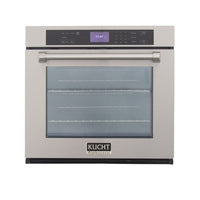 Kucht - Four mural électrique simple 30 po, 5 pi³ - Acier inoxydable-Préchauffage rapide, Mode Sabbat, Cuisson par convection