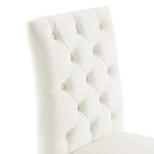 Modway - Duchess Performance Velvet Chaises de salle à manger Ensemble de 2 - Blanc-9