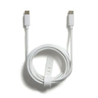 NXT Technologies - Câble USB-C tresse, 6 pi, blanc-USB-C vers USB-C