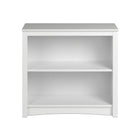 Prepac - Bibliothèque 2 étagères - Blanc-Fini durable en laminé blanc
