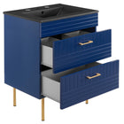 Modway - Daybreak 24" Vanette de salle de bain - Bleu Noir-5