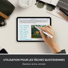 Logitech - Crayon numérique Crayon pour iPad (2018 et ultérieurs) - Argent-Sensibilité à l'inclinaison pour un poids de ligne dynamique