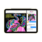 Apple - iPad 11 po, Puce A16, Wi-Fi, 512 Go, Argent-Jumelé à l’Apple Pencil (USB-C), iPad devient une planche à dessin immersive et un bloc-notes aux capacités phénoménales. Le Magic Keyboard Folio présente un design deux pièces polyvalent, avec clavier amovible et couverture arrière qui se fixent magnétiquement à iPad. L’Apple Pencil (1re génération) est aussi compatible avec iPad