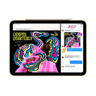 Apple - iPad 11 po, Puce A16, Wi-Fi, 512 Go, Argent-Jumelé à l’Apple Pencil (USB-C), iPad devient une planche à dessin immersive et un bloc-notes aux capacités phénoménales. Le Magic Keyboard Folio présente un design deux pièces polyvalent, avec clavier amovible et couverture arrière qui se fixent magnétiquement à iPad. L’Apple Pencil (1re génération) est aussi compatible avec iPad