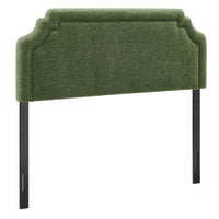 Modway - Magnolia Tissu rembourré Tête de lit Queen size - Feuillage-Tissu tissé en bruyère tissé