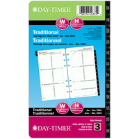 Day-Timer - Recharge datee 2026 2 pages/semaine portable - 6 3/4 po H x 3 3/4 po l - bilingue-Format des pages : 6 3/4 po H x 3 3/4 po l