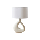 Monarch Specialties - Luminaire - 23 po H Lampe De Table - Résine D'Ivoire - Abat-Jour Ivoire / Crème - Contemporain-Une lampe de table de 23 pouces avec une base unique et élégante en résine ivoire avec une finition texturée de type poreux et une forme organique, surmontée d'un abat-jour chic en tissu ivoire, servant de pièce d'accent élégante pour éclairer un salon, une chambre ou un bureau contemporains
