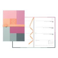Letts - 2026 Agenda hebdomadaire/mensuel Gradient - 8-1/4" x 5-5/6" - Rose - Multilingue-12 mois: janvier 2026 - décembre 2026