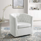 Modway - Prospect Touffe Performance Velvet Fauteuil pivotant - Blanc-Base pivotante rotative