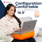 ShoppingAll - Pouf pour ordinateur portable, support de livre, coussin, oreiller - Orange-Lecture Ergonomique Et Sans Fatigue: Conçu pour réduire la fatigue des poignets et du cou, ce support soulève vos livres et appareils à une hauteur idéale, favorisant une meilleure posture et une expérience de lecture plus agréable.