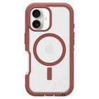 OtterBox - Coque Defender XT transparente pour iPhone 16 - Rouge brique transparent-Ouverture conçue avec précision pour une interaction facile avec la caméra
