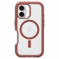 OtterBox - Coque Defender XT transparente pour iPhone 16 - Rouge brique transparent-Ouverture conçue avec précision pour une interaction facile avec la caméra