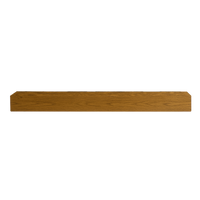 Entrepot La Grange - Poutre flottante de manteau de cheminée - 72 x 5 x 7 po - Brun whisky-Support inclus
