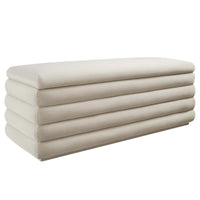 Modway - Mezzo Rembourré Performance Velvet Établi de rangement - Amande-Chenal Touffé