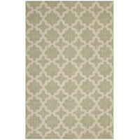 Modway - Cerelia Treillis marocains intérieurs et extérieurs Tapis de comédie 8 pi l x 10 pi L - Beige et vert clair-Tapis à treillis marocain
