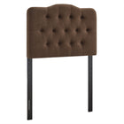 Modway - Annabel Mélange de lin premium Tête de lit jumelée, Cacao-Sellerie premium en mélange de lin