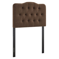 Modway - Annabel Mélange de lin premium Tête de lit jumelée, Cacao-Sellerie premium en mélange de lin