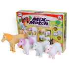 Popular Playthings - PPY62002 Mélange magnétique ou assortiment Animaux de la ferme - Pastel-Les pièces magnétiques vous permettent de construire quatre animaux de ferme familiers ou de mélanger les pièces pour créer une toute nouvelle espèce.
