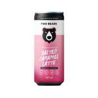 Two Bears - Café et Lait Sans Lactose Latte Au Caramel Sale - 207 mL - Paquet de 6-Fièrement canadien : Née au Canada, brassée avec soin, nous fabriquons chaque canette avec les valeurs canadiennes : audacieuse, gentille et un peu sauvage