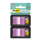 Languettes Post–it 1 po x 1,7 po – Violet – 50 languettes/distributeur – 2 distributeurs/paquet-Languettes facilitant le marquage, la signalisation ou la mise en évidence des informations importantes.