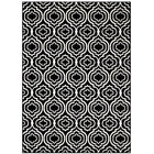 Modway - Frame Treillis marocain de transition Tapis de comédie 8 pi l x 10 pi L - Noir et blanc-Tapis de transition marocain en treillis