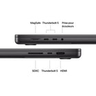 Apple -Portatif MacBook Pro 16 po - M4 Pro - SSD 512 Go - Mémoire unifiée 48 Go - Noir sidéral - Français-Caméra et audio de pointe: Un son limpide et un cadrage toujours parfait grâce à la caméra 12MP Center Stage, aux trois micros de qualité studio et aux six haut-parleurs avec Audio spatial prenant en charge de Dolby Atmos