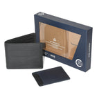 Club Rochelier - Portefeuille Billfold pour hommes avec porte-cartes amovible - Combo noir/bleu marine-1 Compartiment billets