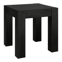 Hudson&Canal - Table d'appoint carrée Langston 22 po de largeur - Grain noir-Un design contemporain minimaliste pour votre salon, votre bureau et plus encore