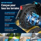 Gyrocopters - Trottinette électrique FlashX pour adultes et adolescents - Vitesse 32 km/h - Autonomie 32 km - Application - Noir-Grâce au puissant phare avant à LED et à l'écran d'affichage en temps réel, vous pouvez effectuer vos trajets en toute confiance, en sachant que vous êtes visible des autres