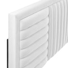 Modway - Believe Chenal Touffé Performance Velvet Tête de lit King/King de Californie, Blanc-Rembourrage en mousse dense