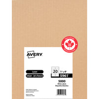 Avery 5961 Étiquettes d'adresse Easy Peel, blanches, laser, 4" x 1", 5,000/pqt-La caractéristique Bord-éclair permet de peler rapidement et facilement les étiquettes. Vous n'avez qu'à plier la feuille pour exposer le bord des étiquettes.