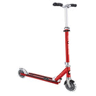Globber - Trottinette Flow Elements avec Lumières – Rouge-Scooter à 2 roues pour enfants et adolescents à partir de 5 ans, avec un système de pliage breveté facile, rapide et sécurisé : il suffit de soulever le bouton vers le haut pour mettre le scooter lumineux en mode auto-stable ou plié