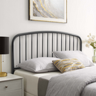 Modway - Nova Métal Tête de lit complète - Gris-Construction en fer revêtu de poudre
