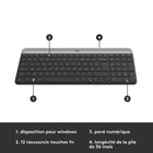 Logitech MK470 Ensemble Clavier et Souris sans Fil Ultra-fin - Graphite-Résolution du capteur de la souris : 1 000 dpi