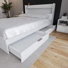 Nexera - Lit de rangement à deux tiroirs Queen Hunter, Blanc-Warranty Included: Rest easy with a one-year warranty included, providing added assurance for a stylish and functional upgrade to your bedroom